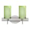 Besa Lighting Pahu 4 Vanity, Olive/Opal, Satin Nickel Finish, 2x40W Halogen 2SW-L44007-SN - alternate 1
